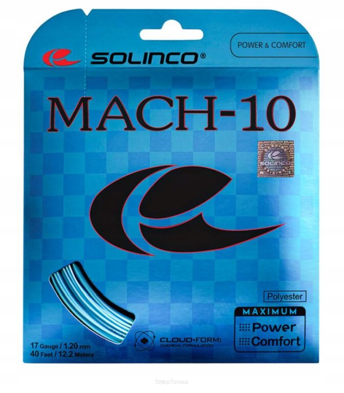 Naciąg tenisowy Solinco Mach-10 12,2m 1.25 niebieski