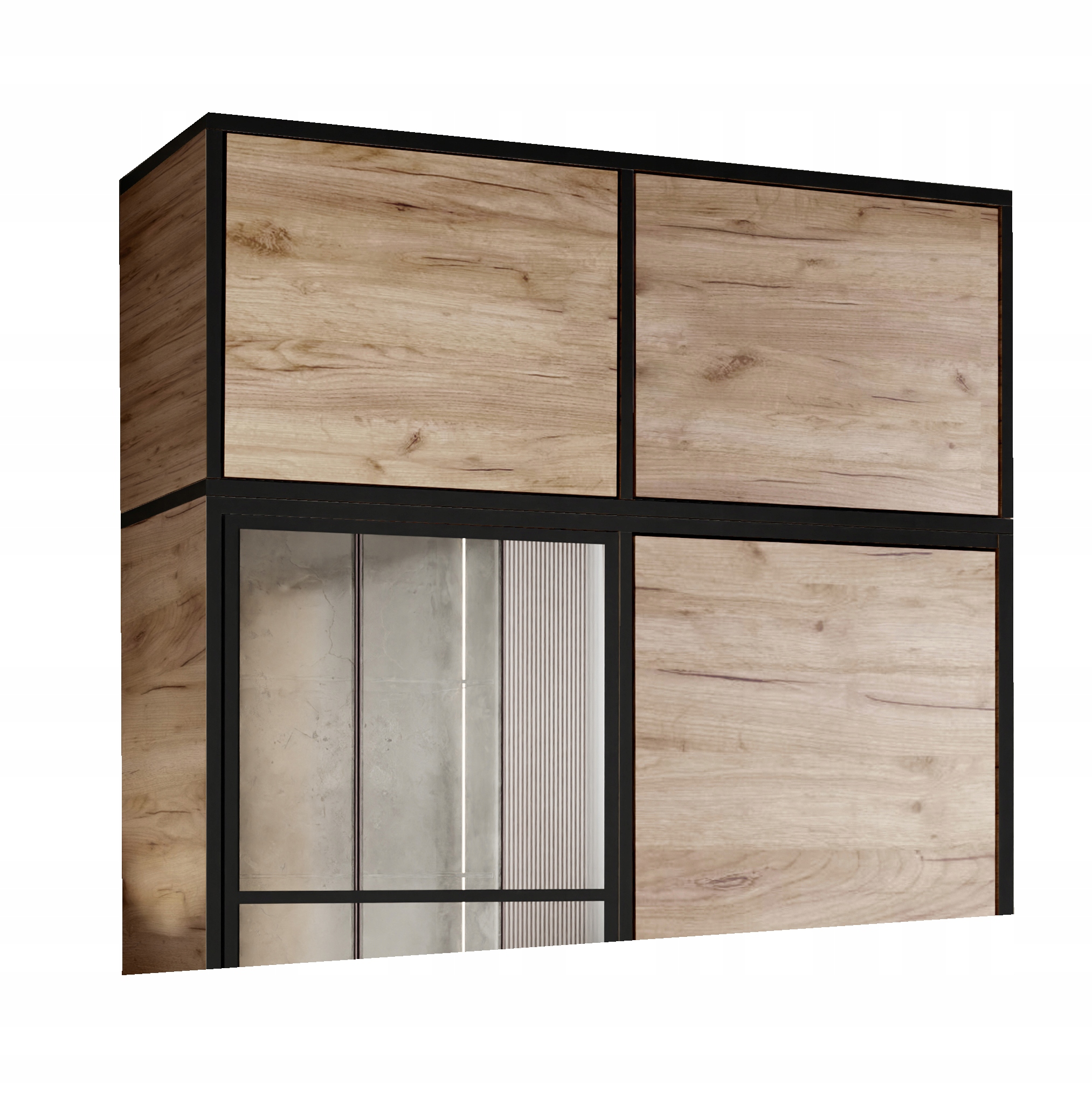 Nástavec na skříně Costa 2d a šatní skříň Dub craft zlatý