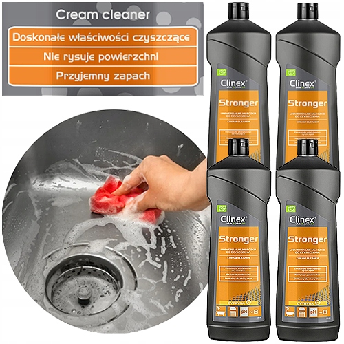 CLINEX STRONGER KONYHAI ÉS FÜRDŐSZOBAI TISZTÍTÓ TEJ 750ml - 4 db