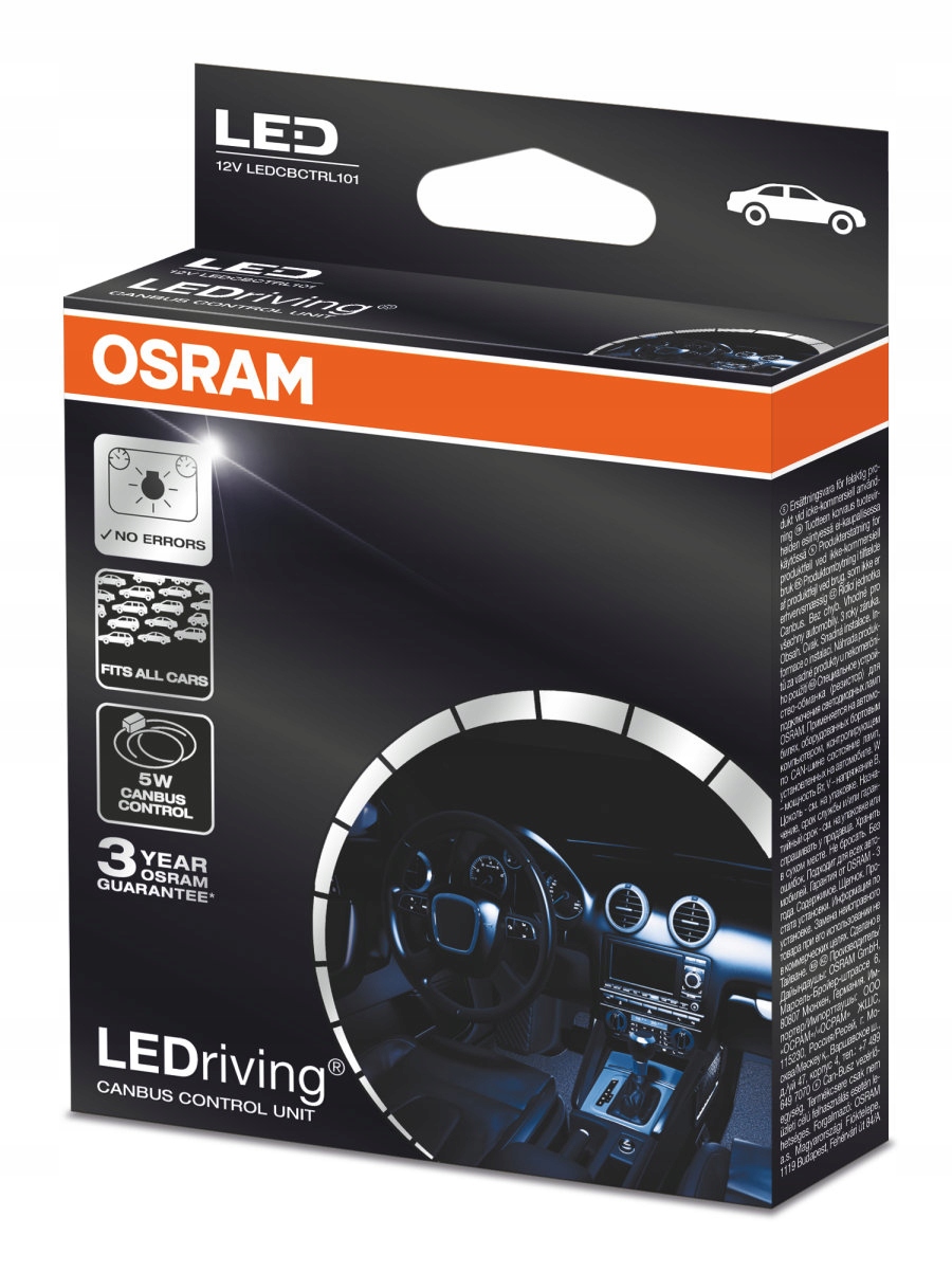 

Osram Canbus Kontroler 21W T10 W5W C5W Brak Błędu