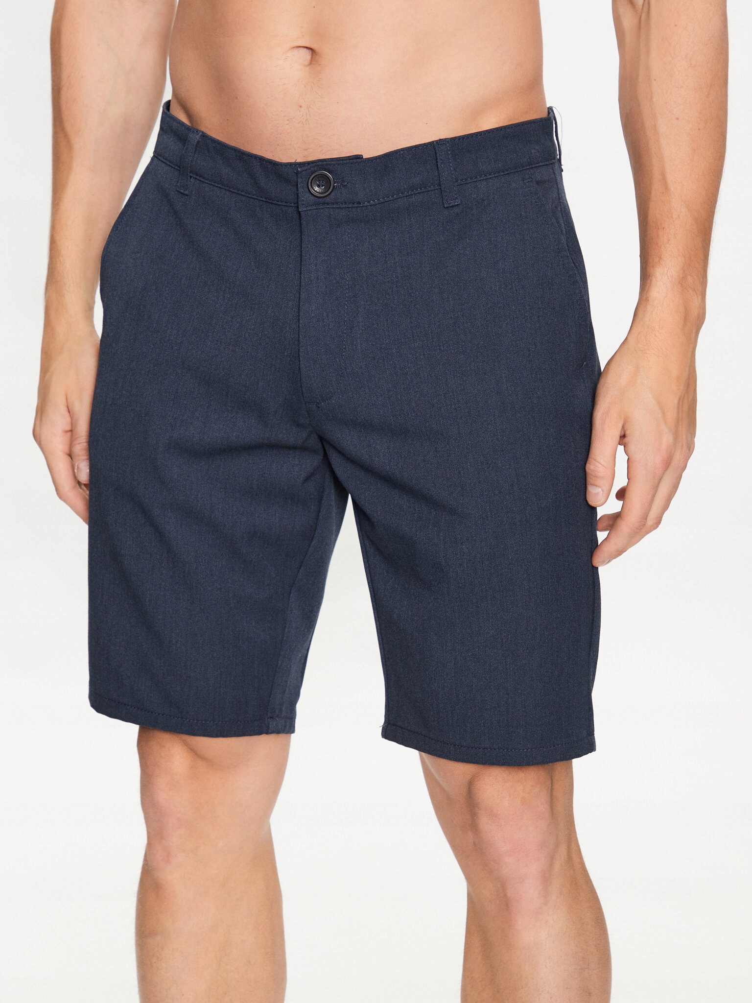 Solid Szorty materiałowe 21200394 Granatowy Slim Fit