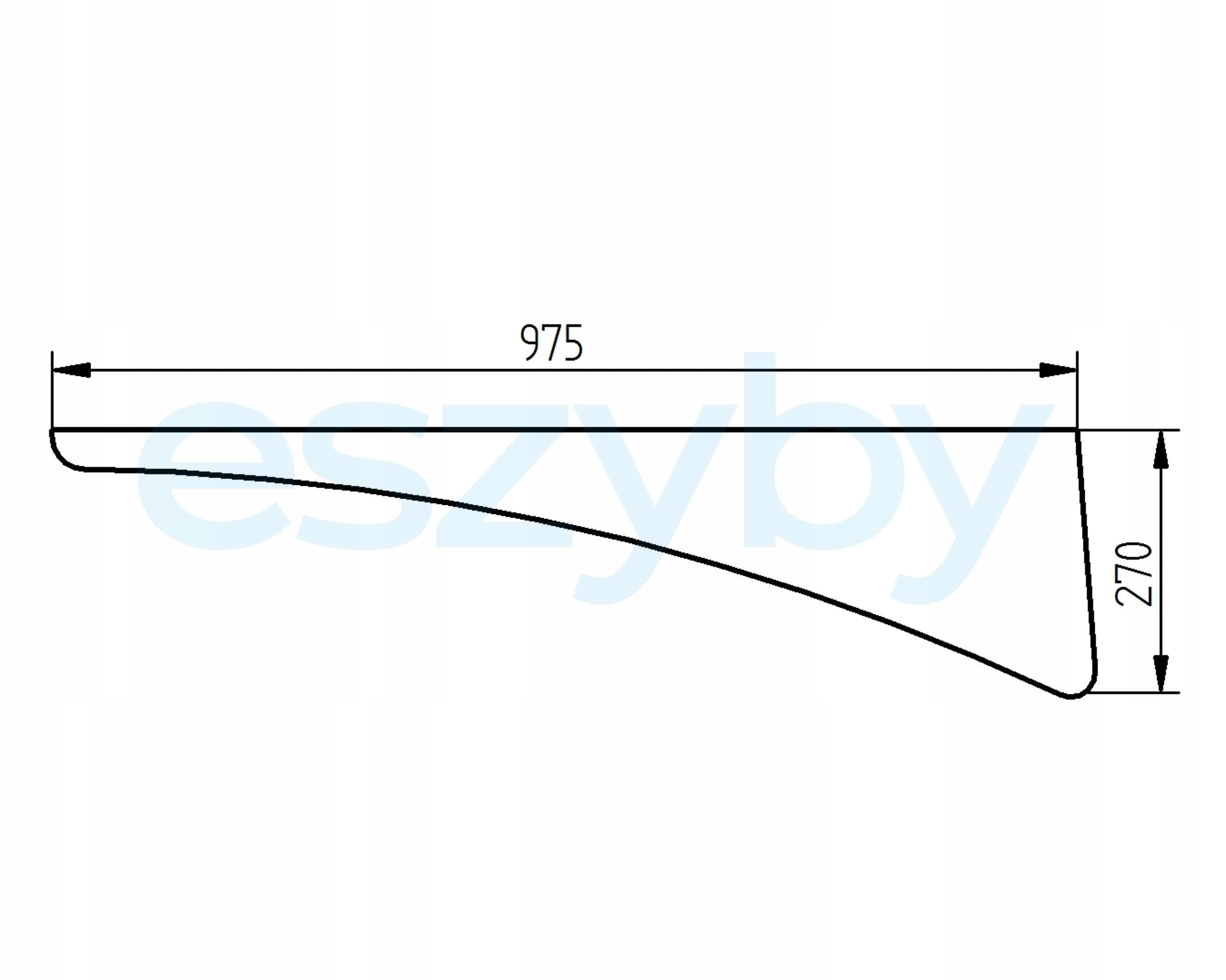 sklo bagr Volvo boční pravé spodní 7418292