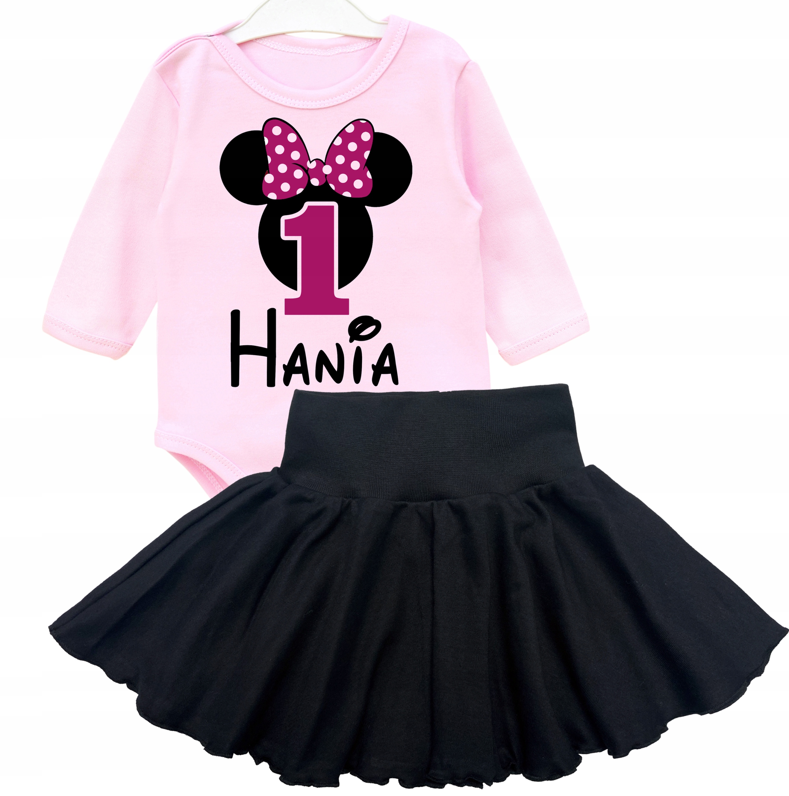 Komplet na urodziny Myszka Minnie IMIĘ r. 80