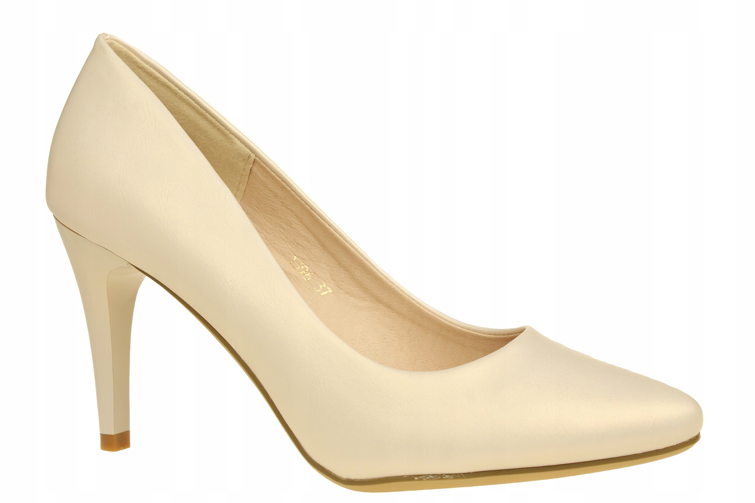 

S.leone Czółenka Szpilki DA042 Beżowy Perła R 37