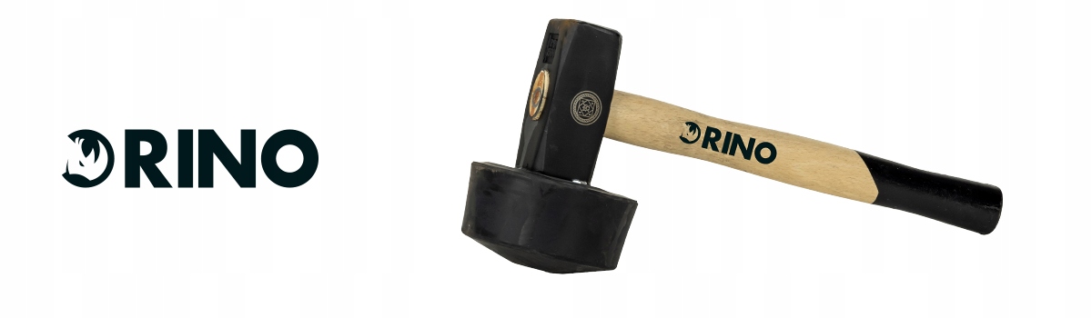 MŁOTEK BRUKARSKI Rino RMBGO [1,25kg] OKRĄGŁA GUMA [400mm] SOLIDNY Stan opakowania oryginalne