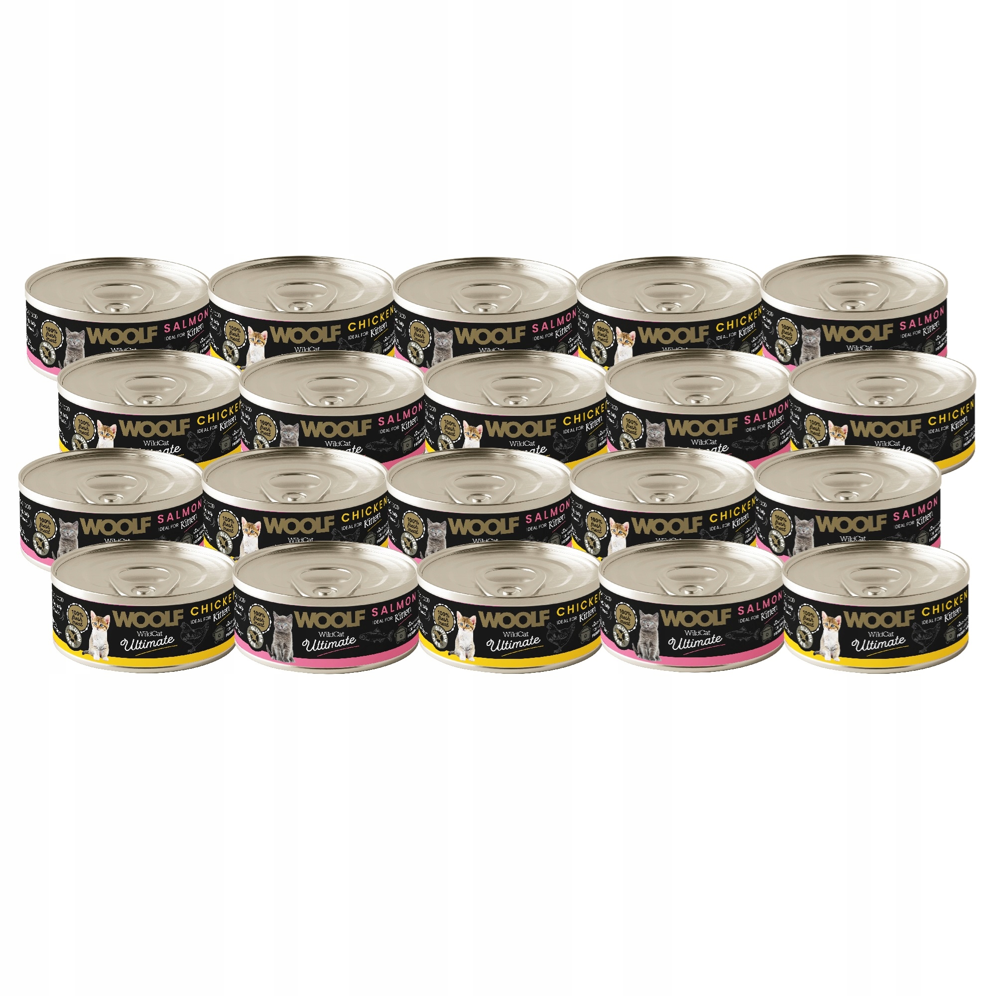 Levně Woolf Wild Ultimate Kitten Krmivo pro koťata Degustační sada 20PAK