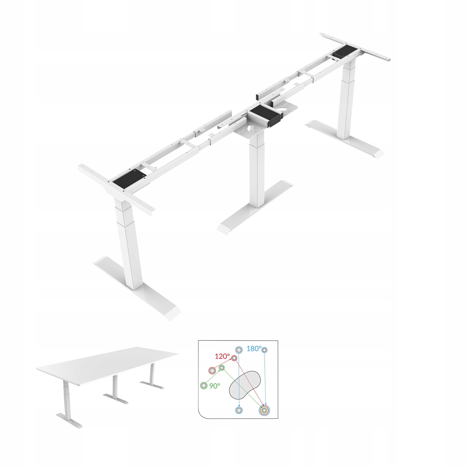 BIURKO ELEKTRYCZNE PODNOSZONE STELAŻ REGULOWANY Materiał korpusu metal