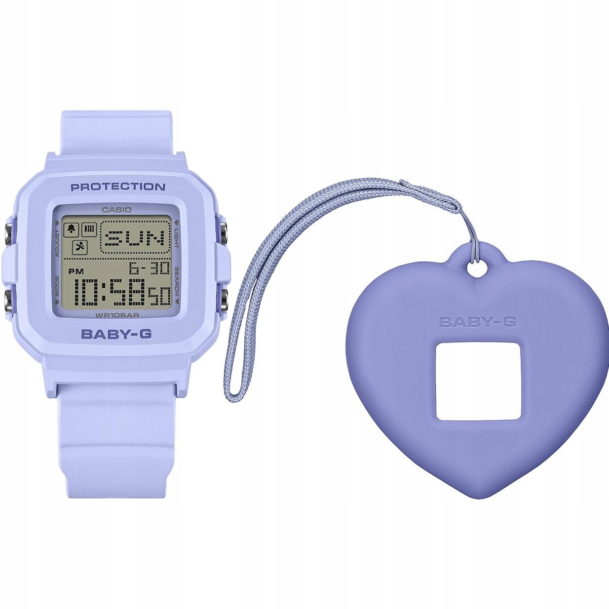 Dámské hodinky Casio Baby-G BGD-10KH-2BER fialový řemínek
