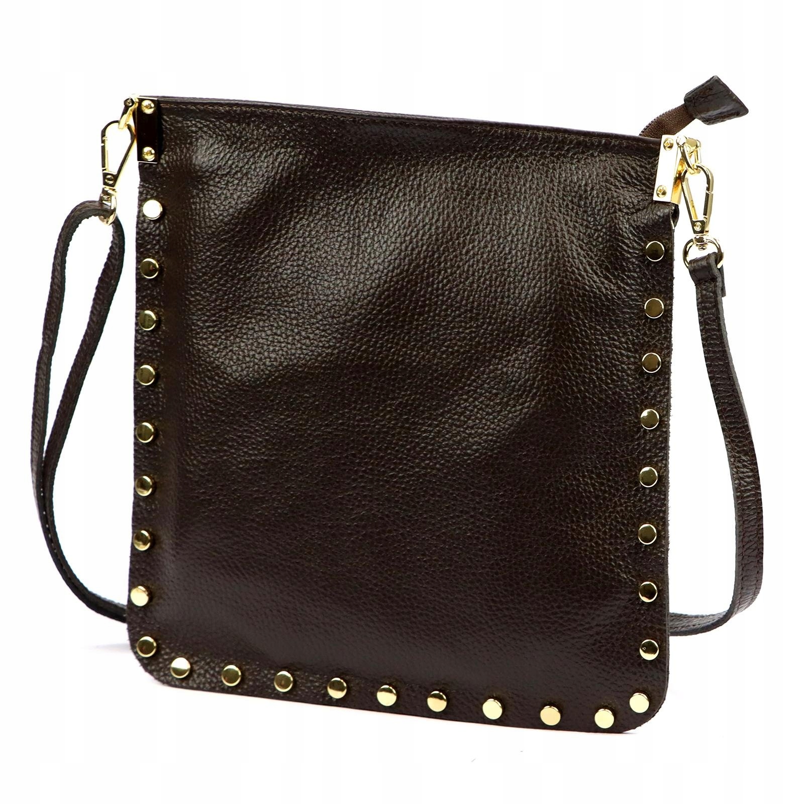 Dámská kabelka přes rameno kožená tmavě hnědá přes rameno Luka