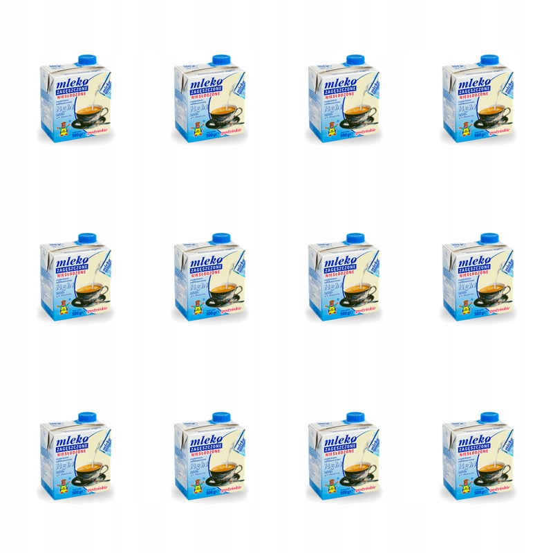 Zahuštěné mléko neslazené Gostyń Light 4% 500 g X12