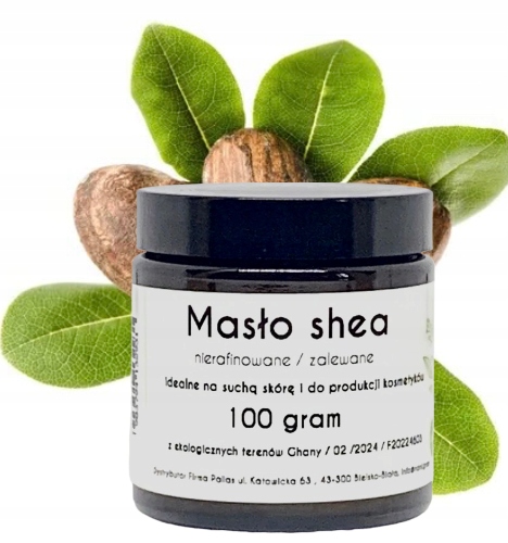 MASŁO SHEA NIERAFINOWANE, ZALEWANE SZKLANE OP.100G