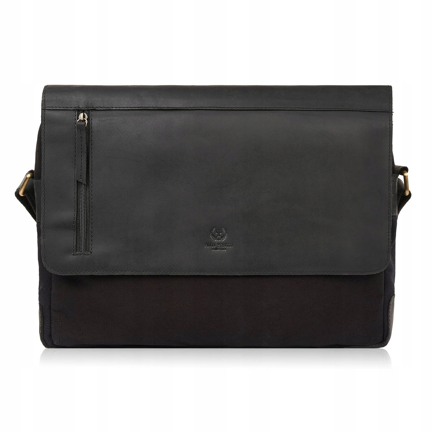 Pánská taška přes rameno vintage na notebook do práce/školy, kůže plátno