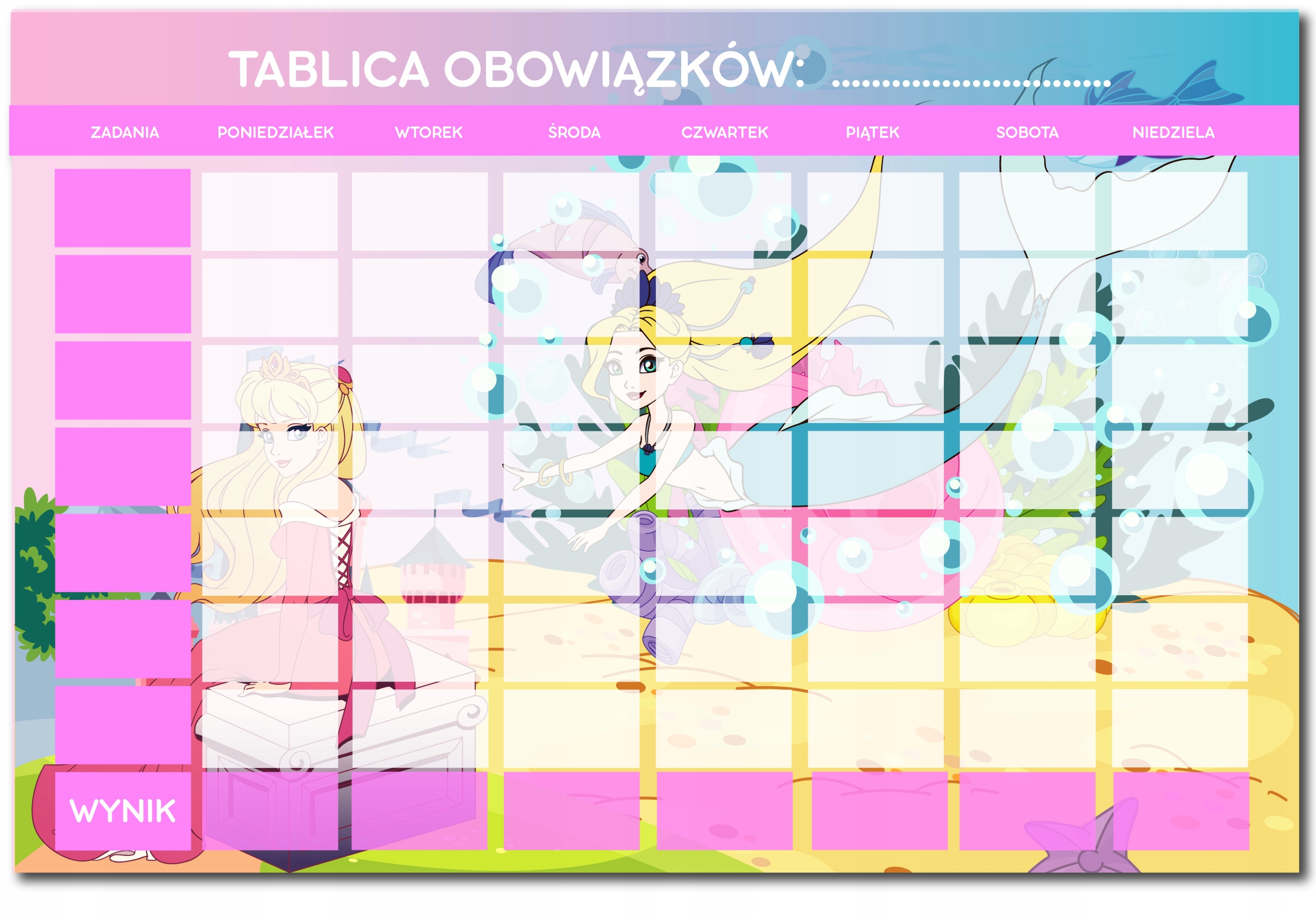 

Tablica magnetyczna, tablica obowiązków Syrenka