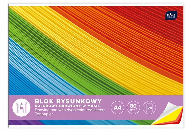 

Interdruk Blok Rysunkowy A4 20 kartek kolorowy