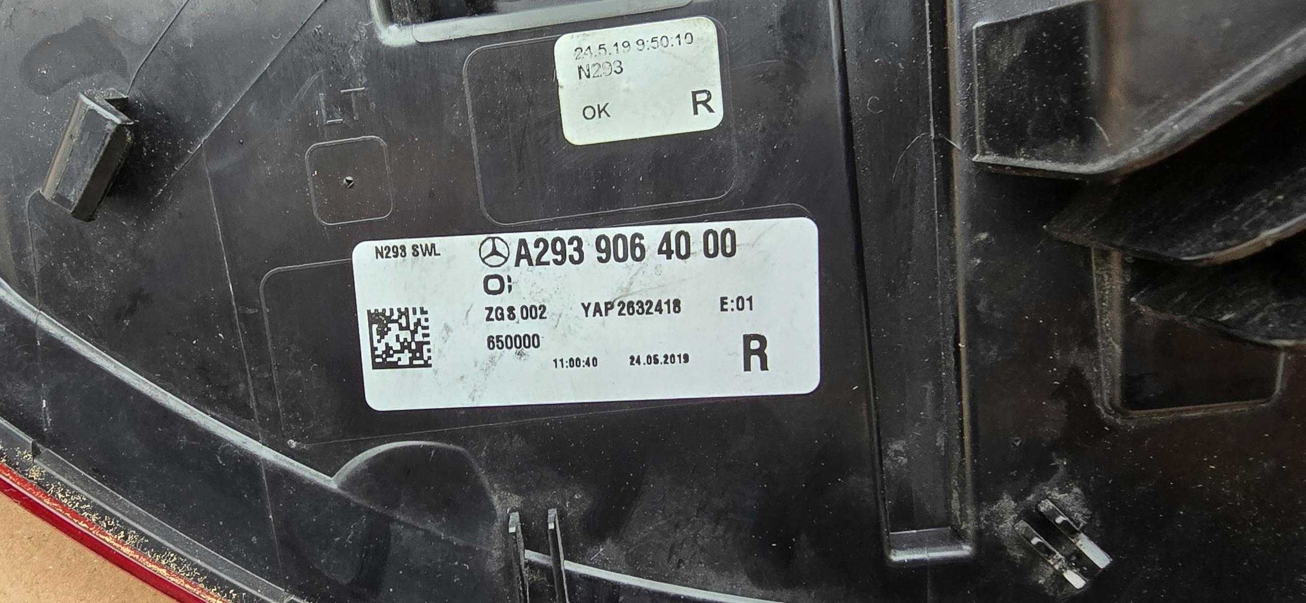 light right rear rear part MERCEDES EQC W293 A2939064000