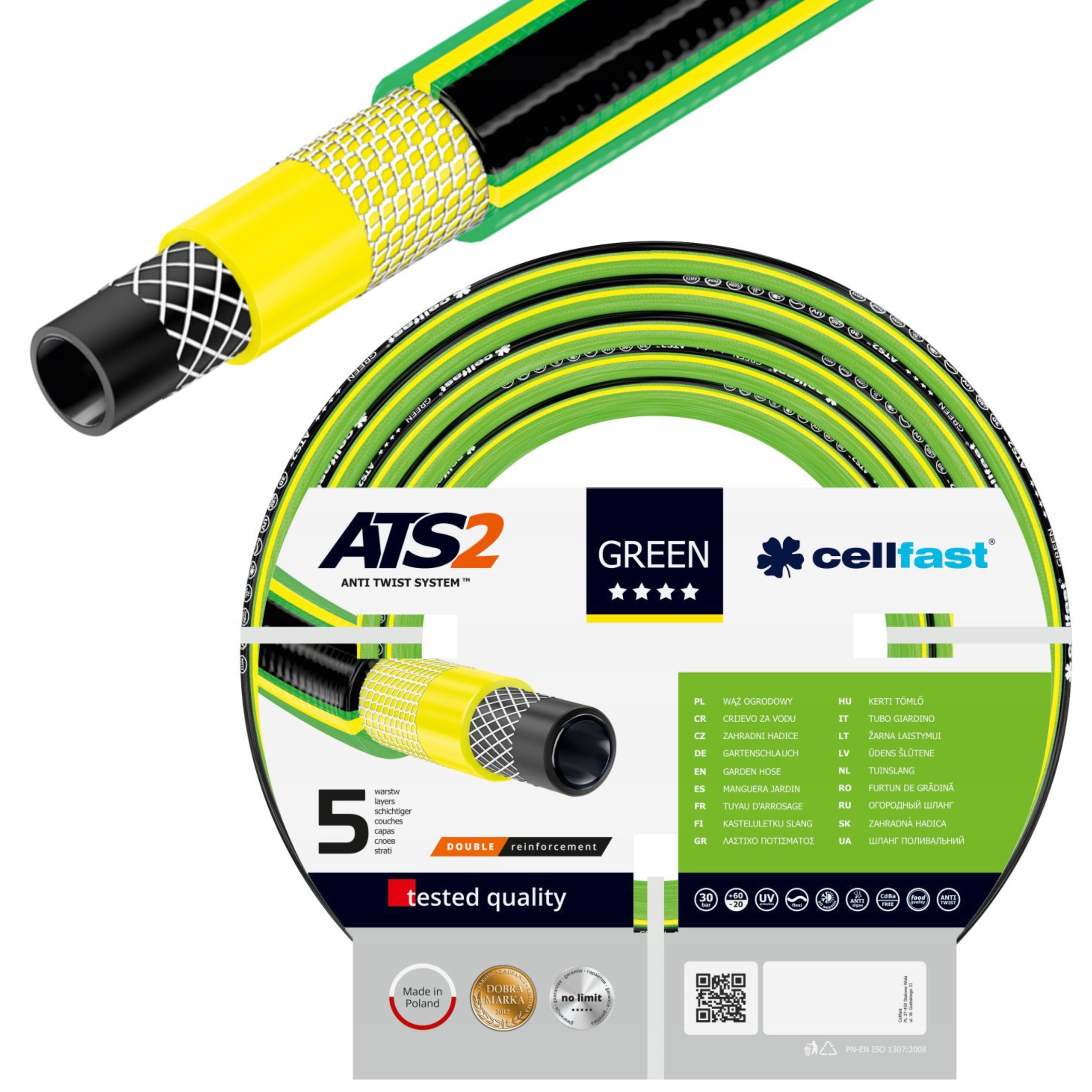 

Cellfast Wąż Ogrodowy 5-WARSTWOWY 30 Bar 3/4'' 25M