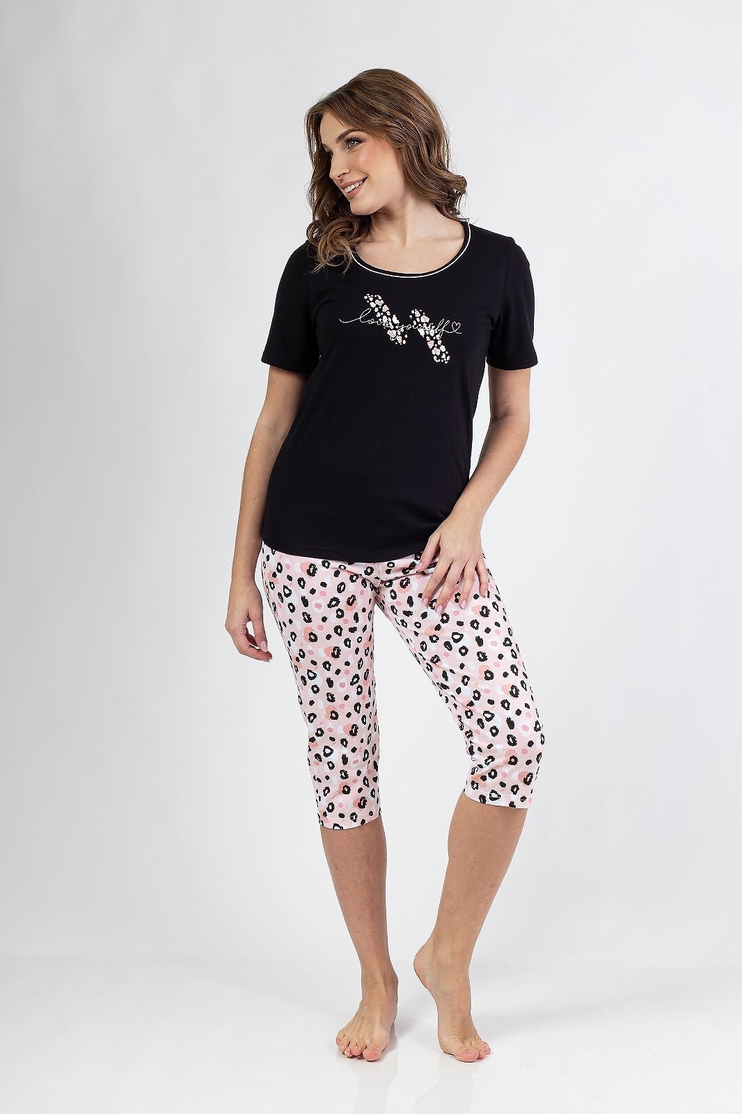 Dámské Pyžamo 689 Kr VEL.2XL XXL černé