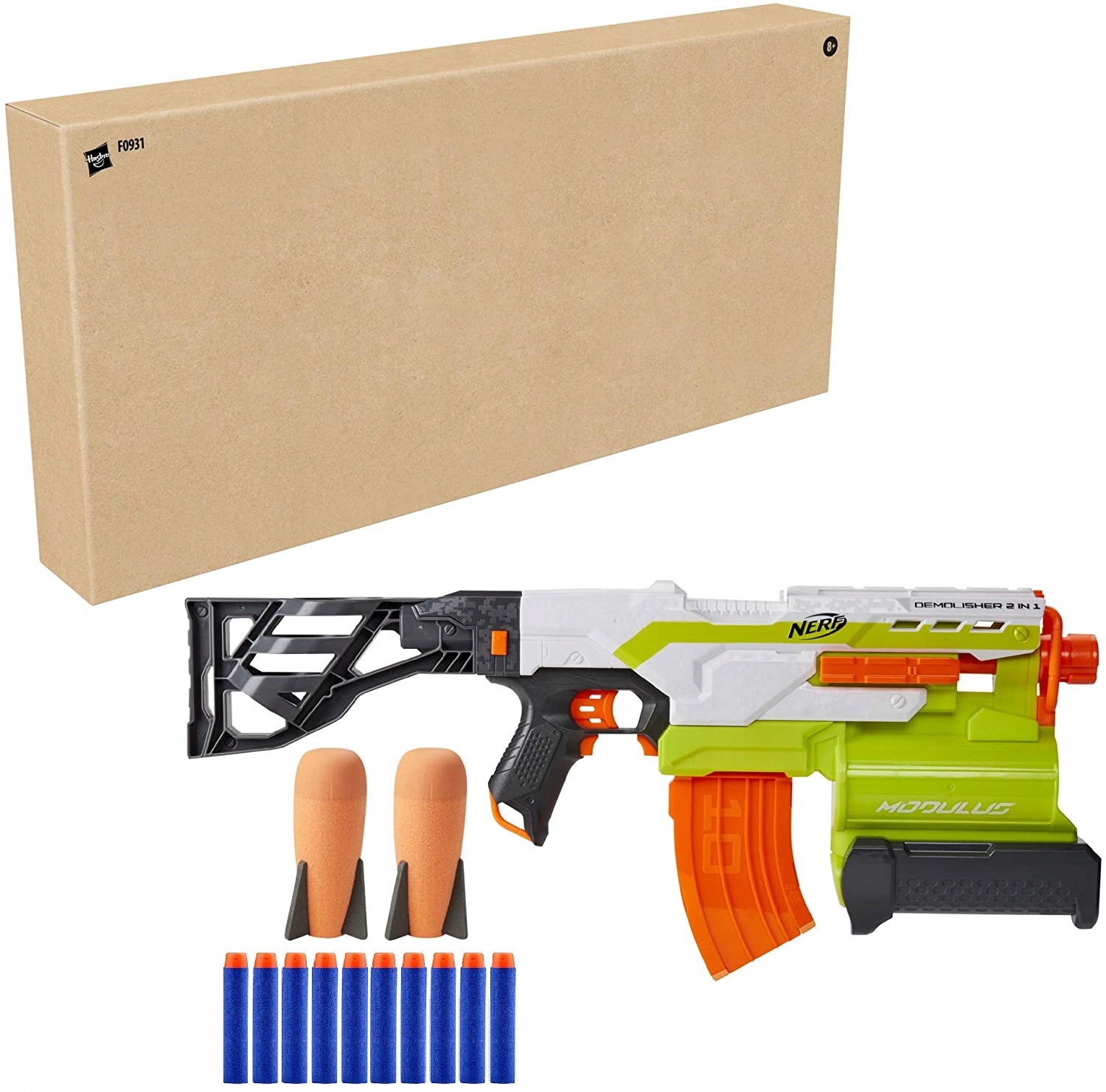 NERF AUTOMAT DEMOLISHER 2W1 MEGA ZESTAW DODATKI Kolor dominujący inny kolor