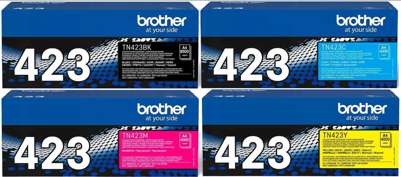 4x toner org Brother TN-423 Cmyk L8260CDW L8360CDW
