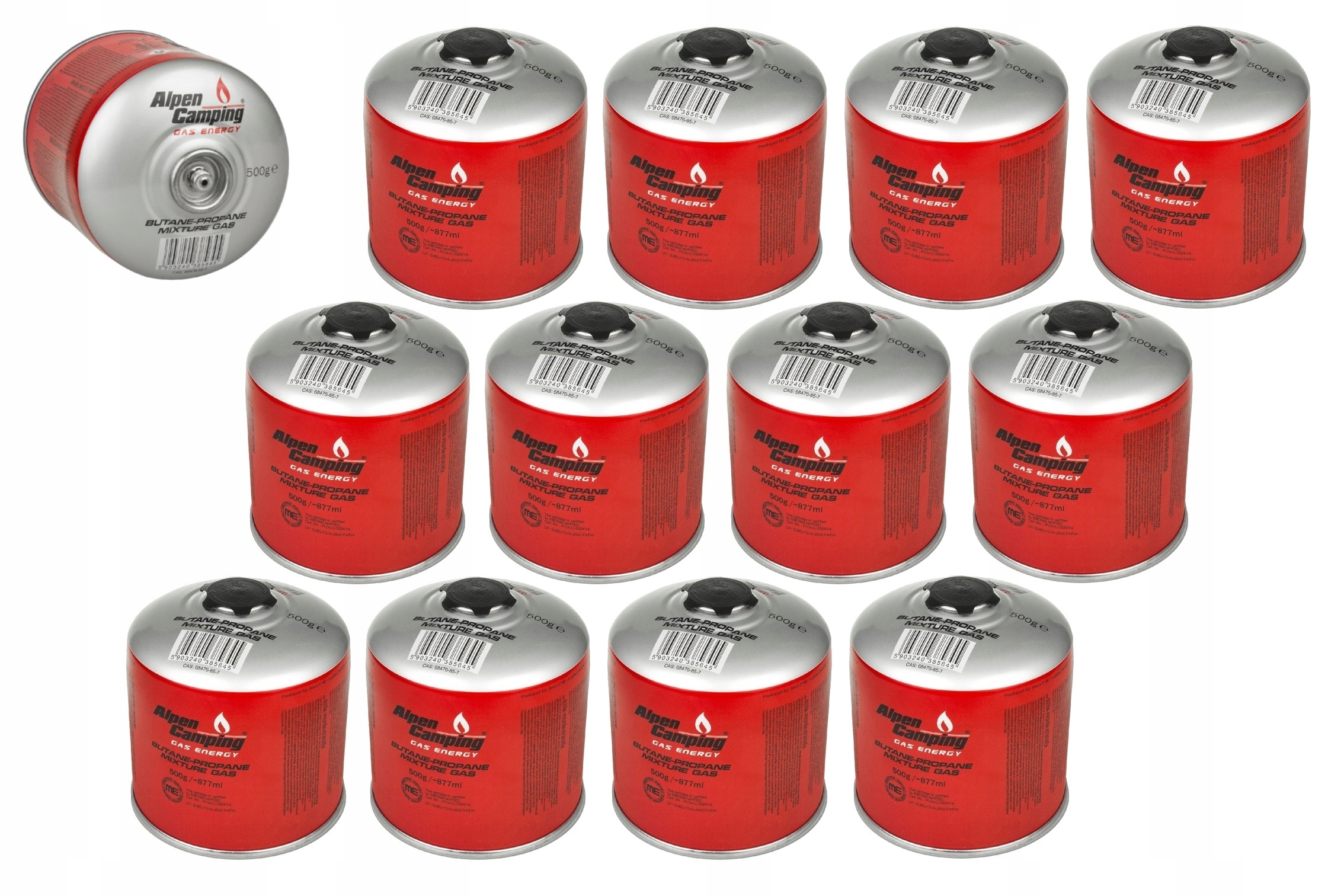 

Alpen Camping Kartusz Gazowy IK008 877ml 500g x12