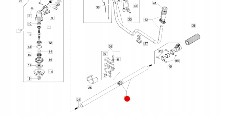 Originální kryt křovinořezu Oleo-Mac Bc Sparta (61252049R)