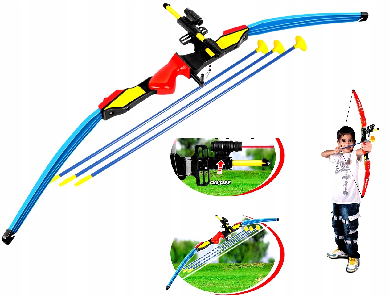 

Łuk Świecący Laser Zestaw Łuczniczy Mocny kołczan