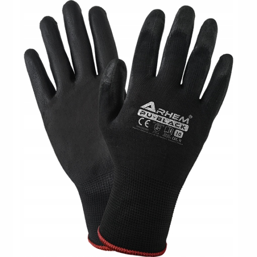 12 PAR Rękawice Robocze Rękawiczki Powlekane Czarnym Poliuretanem r.6-XS EAN (GTIN) 15036108715487
