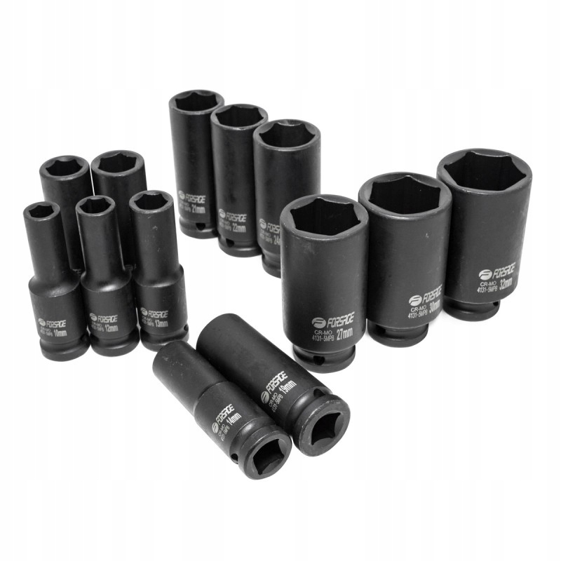 Zestaw nasadek udarowych długich 1/2" 10-32 mm Marka Forsage