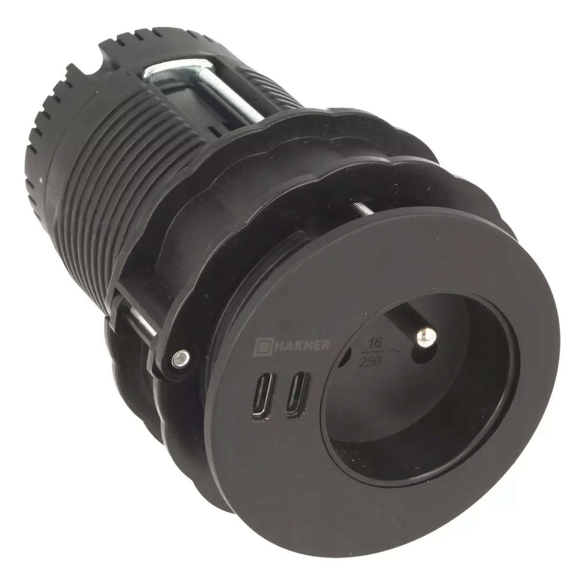 Mediaport Lumo 60 Hakner kuchyňská zásuvka 1x230V 2xUSB-C černá