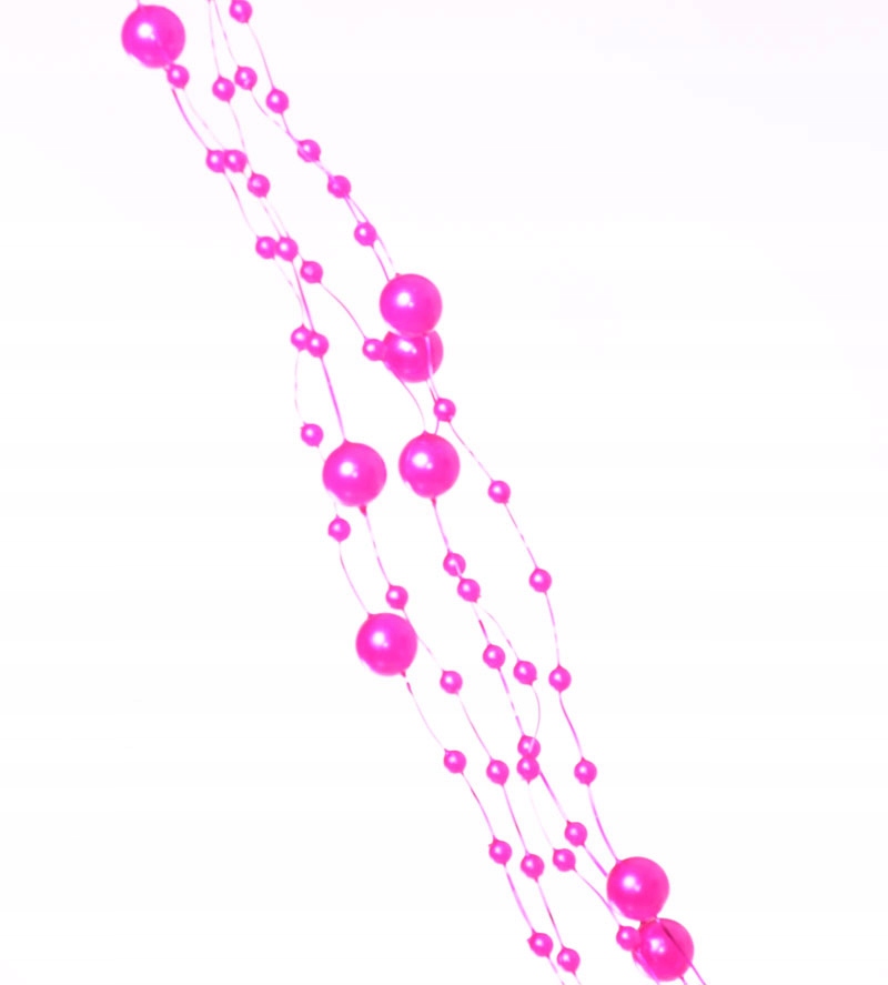 

Girlanda z perełek różowa 5szt do stroików