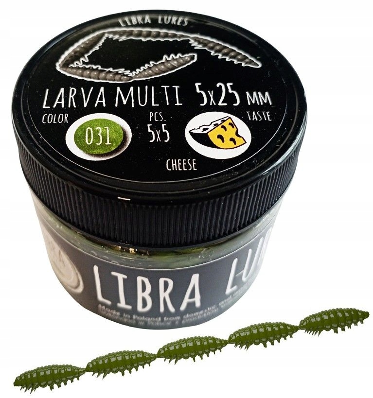 Libra Lures Larva Multi 5x2,5cm 031 Olive Kryl Długość (cm): 2.5, Smak: Kry
