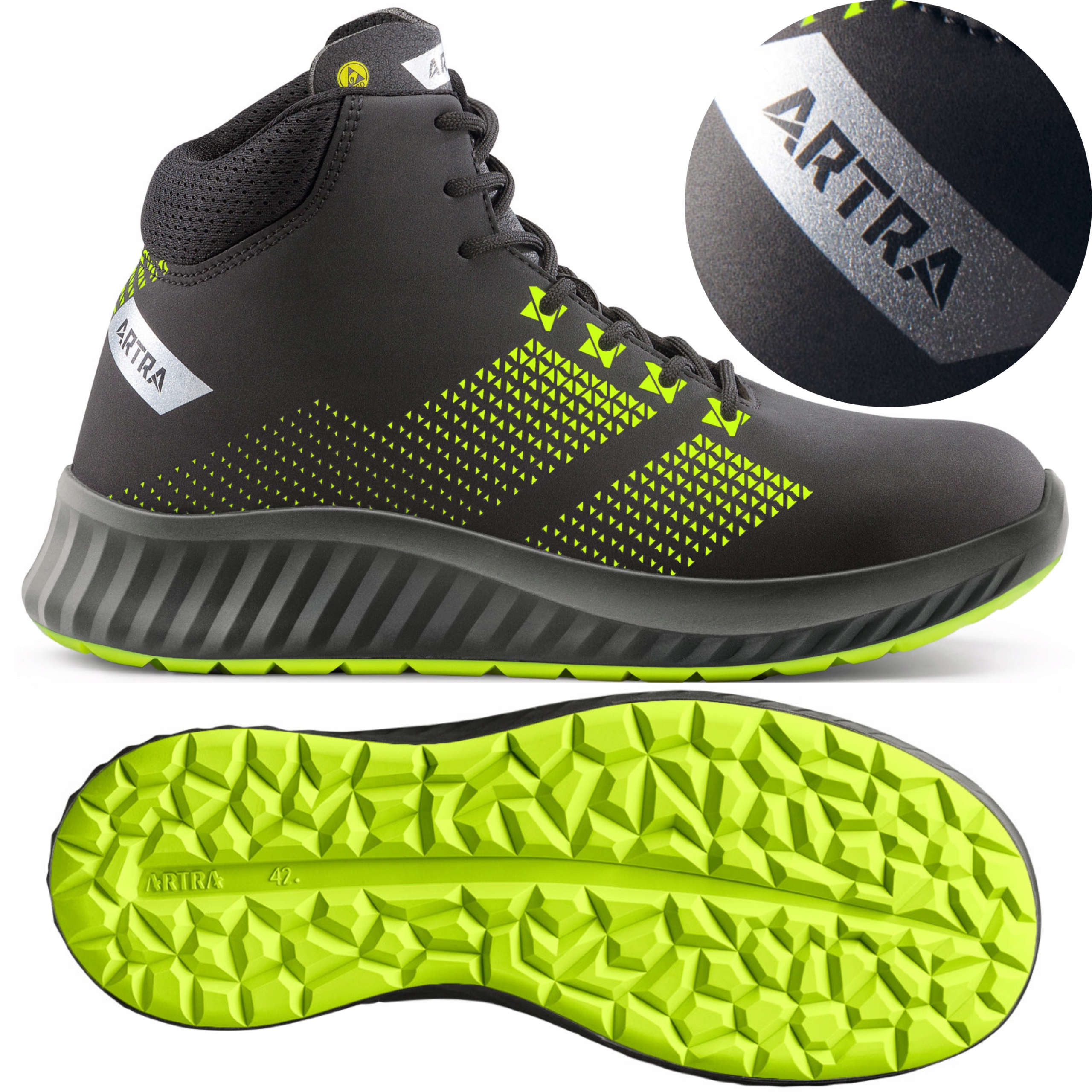 

Buty robocze lekkie wysokie Artra Aroserio S3 45