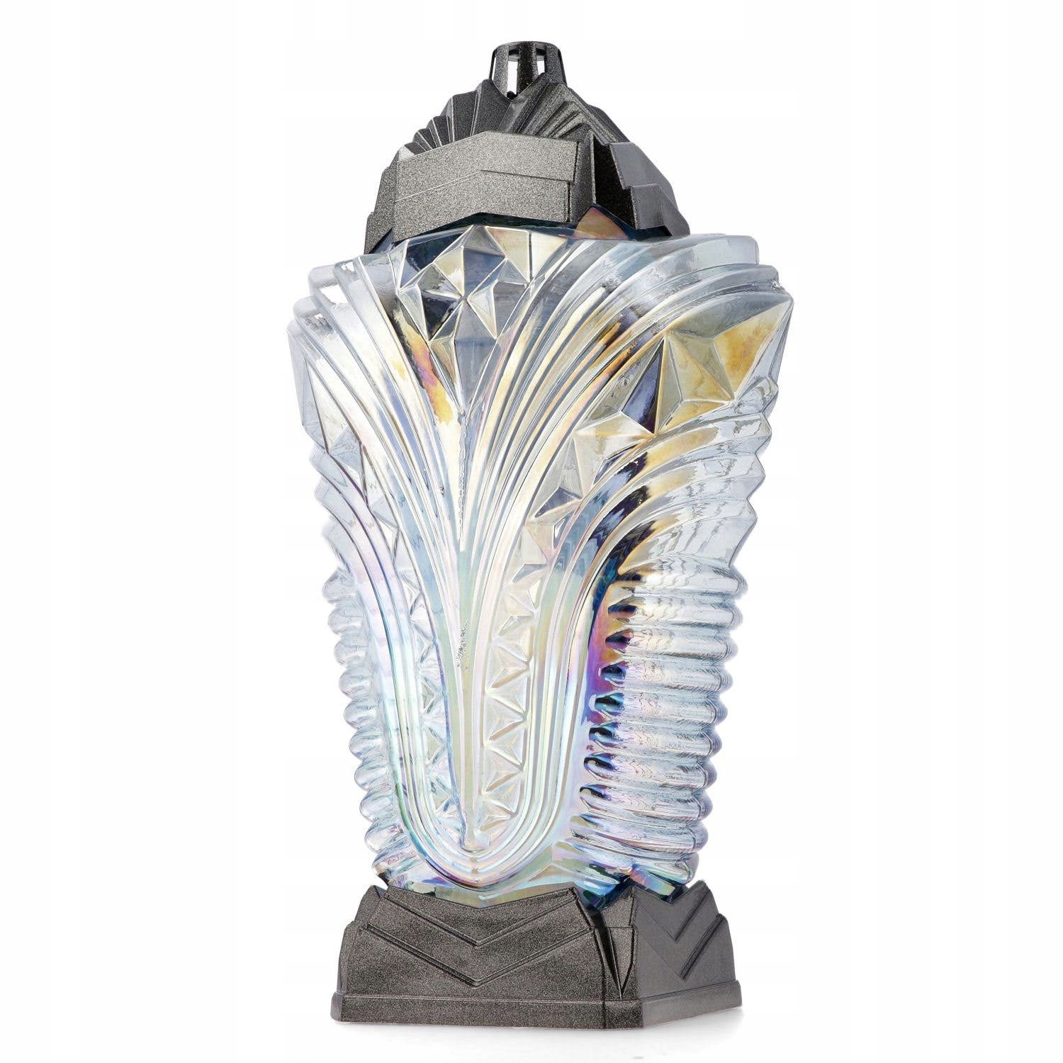 Znicz szklany ZPD Faraon Srebrny 45cm Typ parafinowy