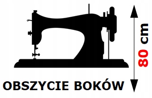 

Usługa obszycia 2 boków firany o wys. 80cm