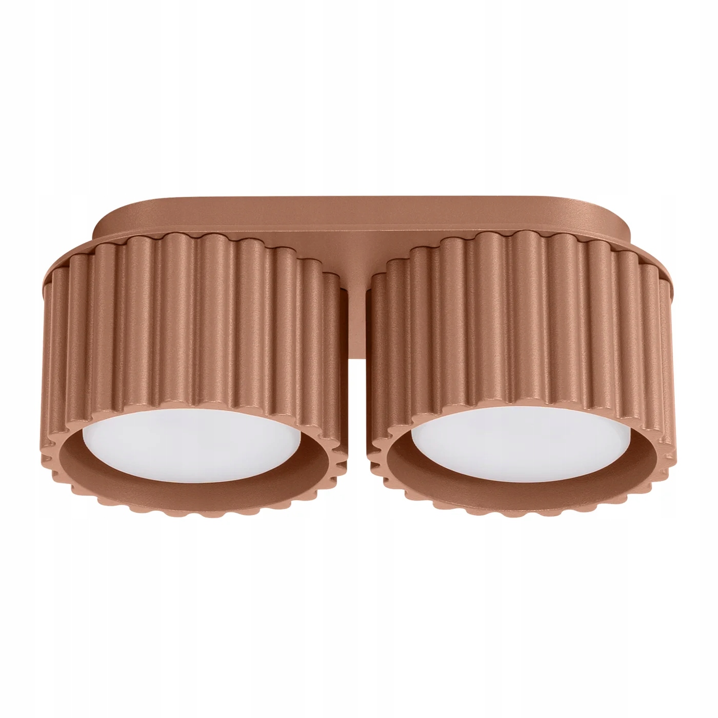 Sollux Lighting Stropná lampa Mocca Oválna 21 cm 2xGX53 10W Ryflovaná