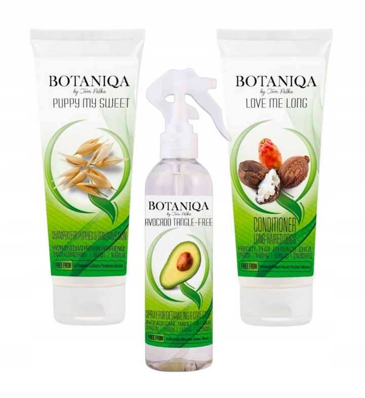 Zestaw kosmetyków kąpielowych dla szczeniąt Botaniqa by Tom Palka 3 x 250ml