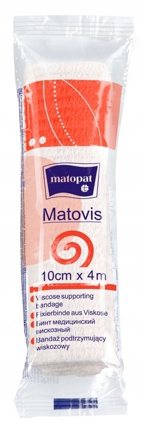 Matovis opaska dziana wiskoza do podtrzymywania opatrunku 4m x 10cm 1 szt.