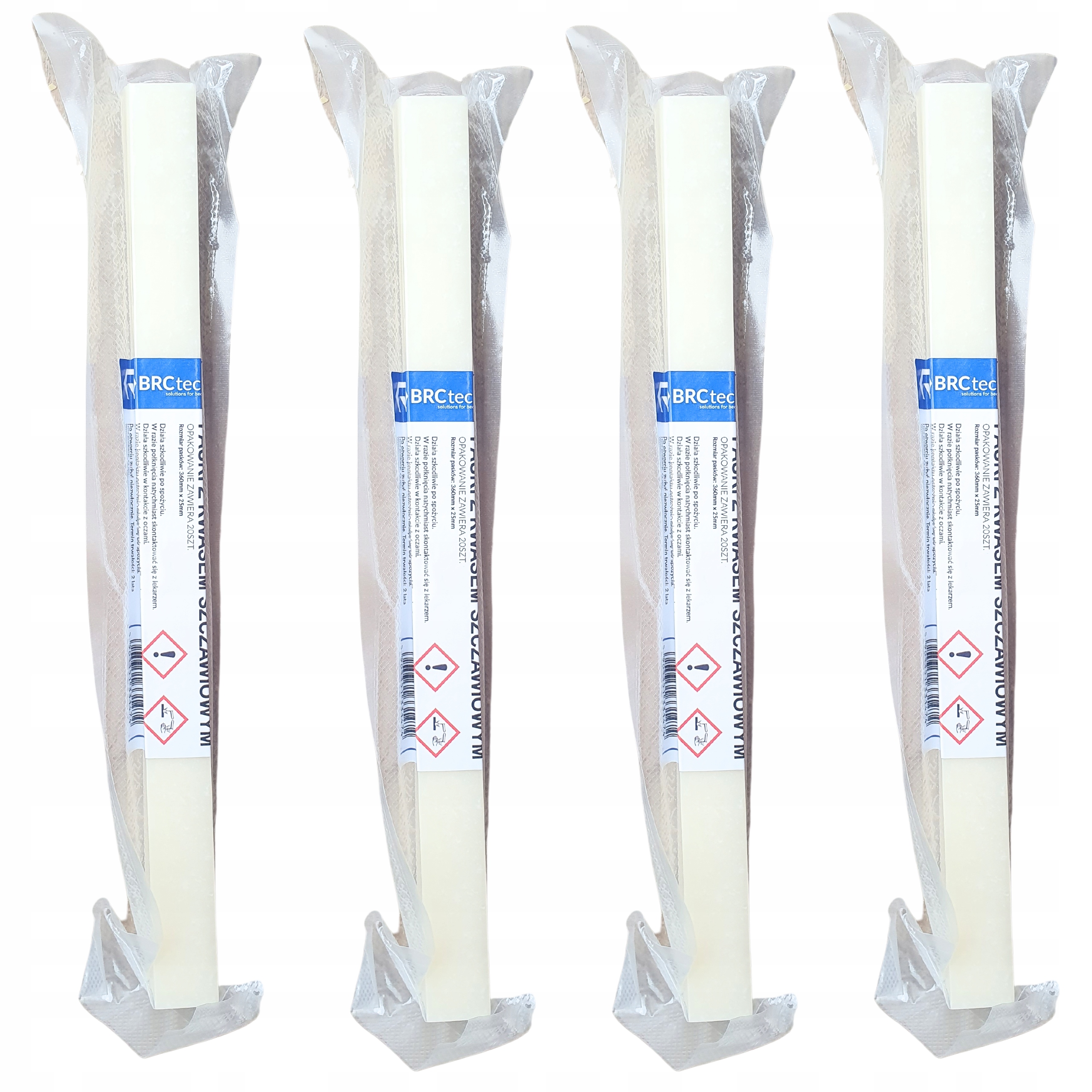 Paski do Ula z Kwasem Szczawiowym i Gliceryną 20szt BRCtech Zestaw 4kpl