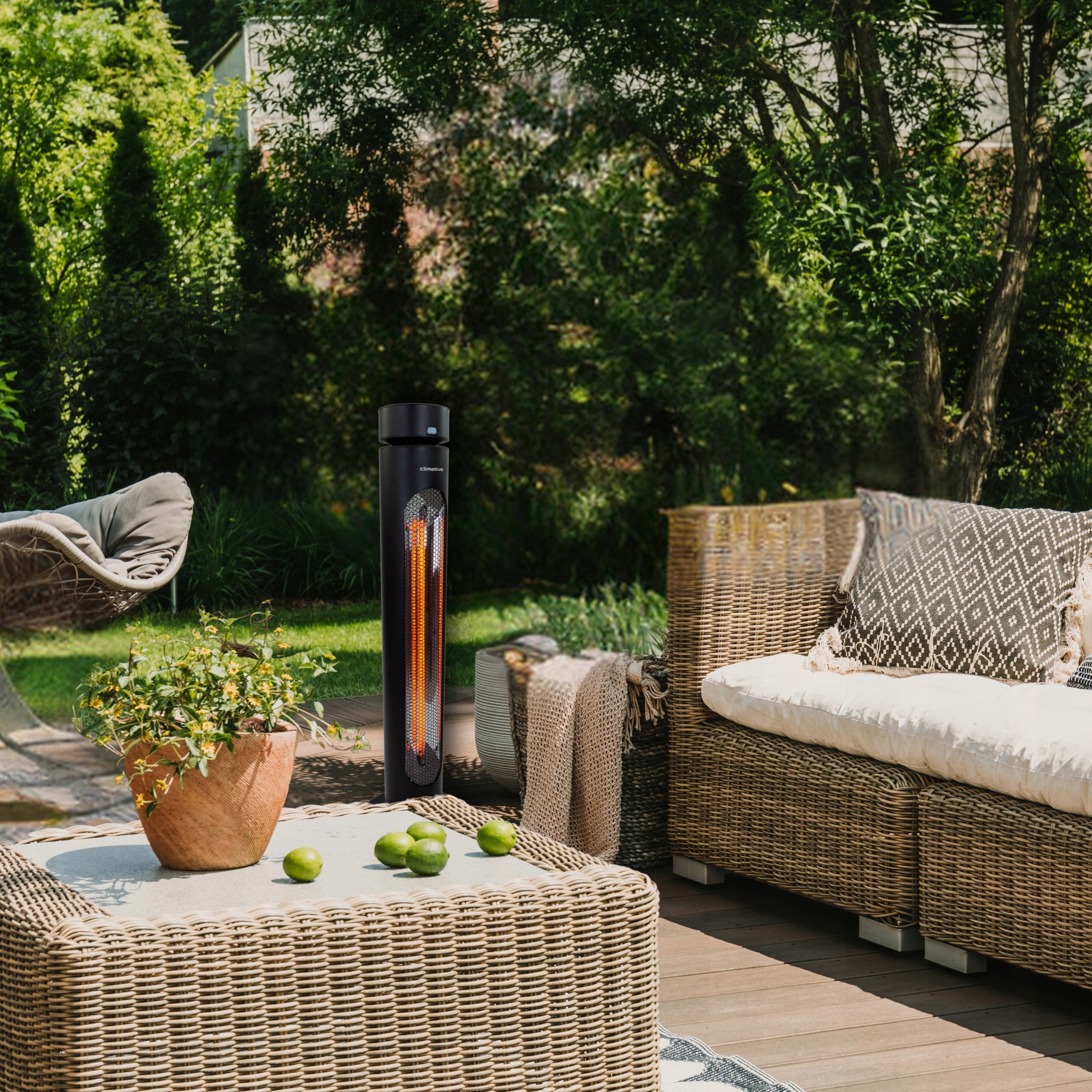 Promiennik podczerwieni ciepła 8 poziomów pilot 2kW timer AURA IR tarasowy Rodzaj średniofalowe