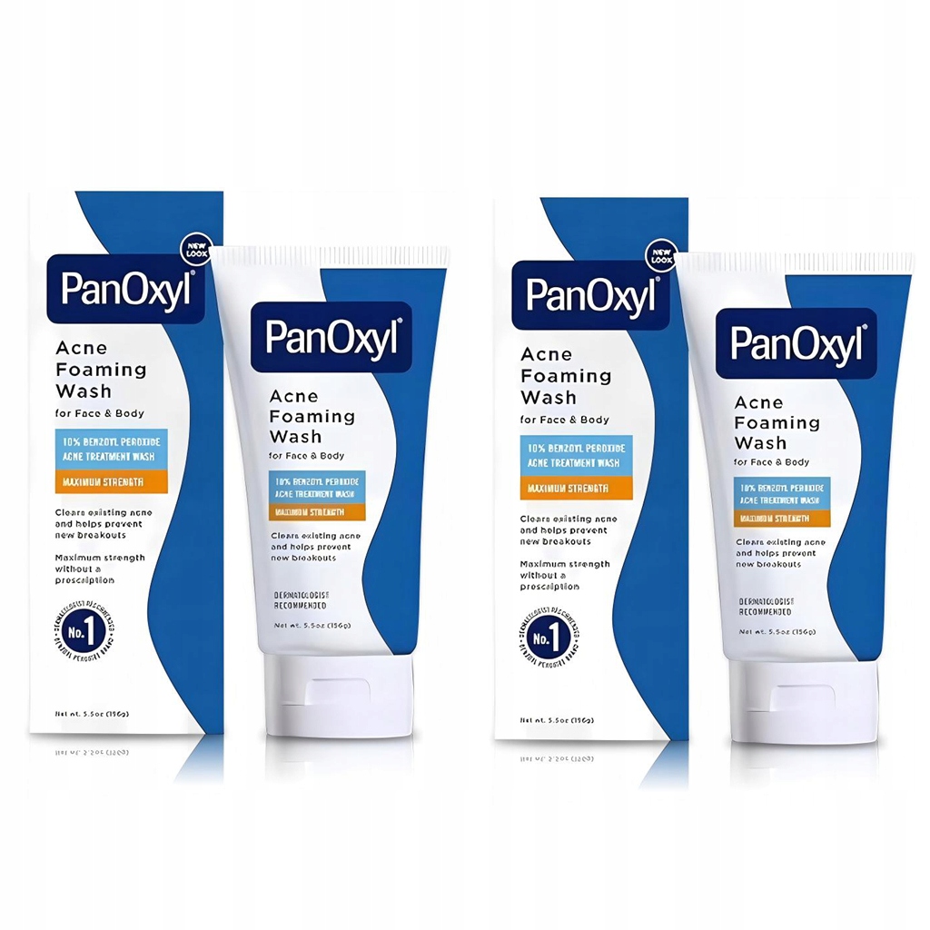 2X PanOxyl pěna na čištění akné 10% benzoylperoxidu 156 g