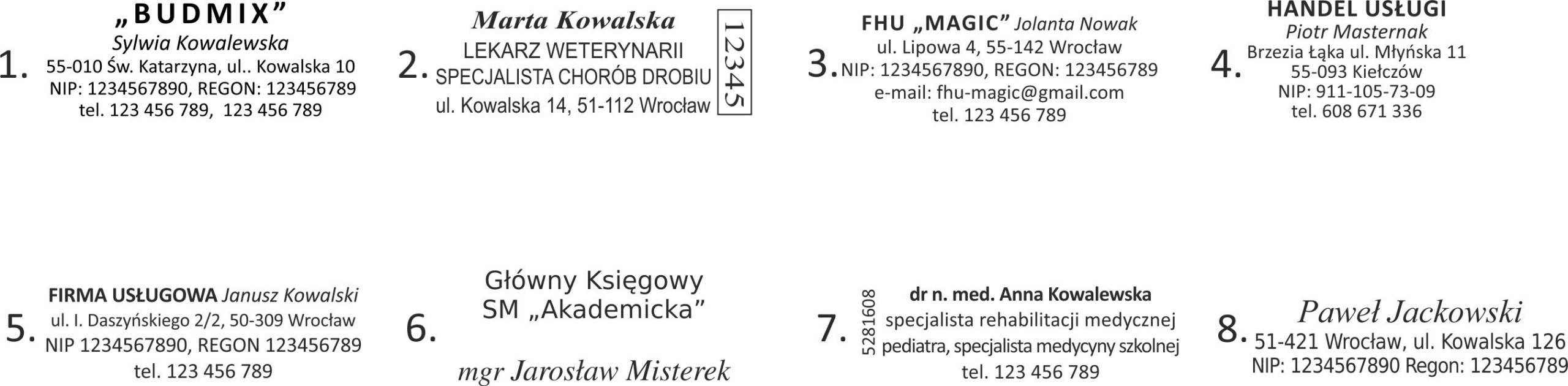PIECZĄTKA firmowa WAGRAF B3 - linii- Projekt+GUMKA Rodzaj Automatyczna (samotuszująca)