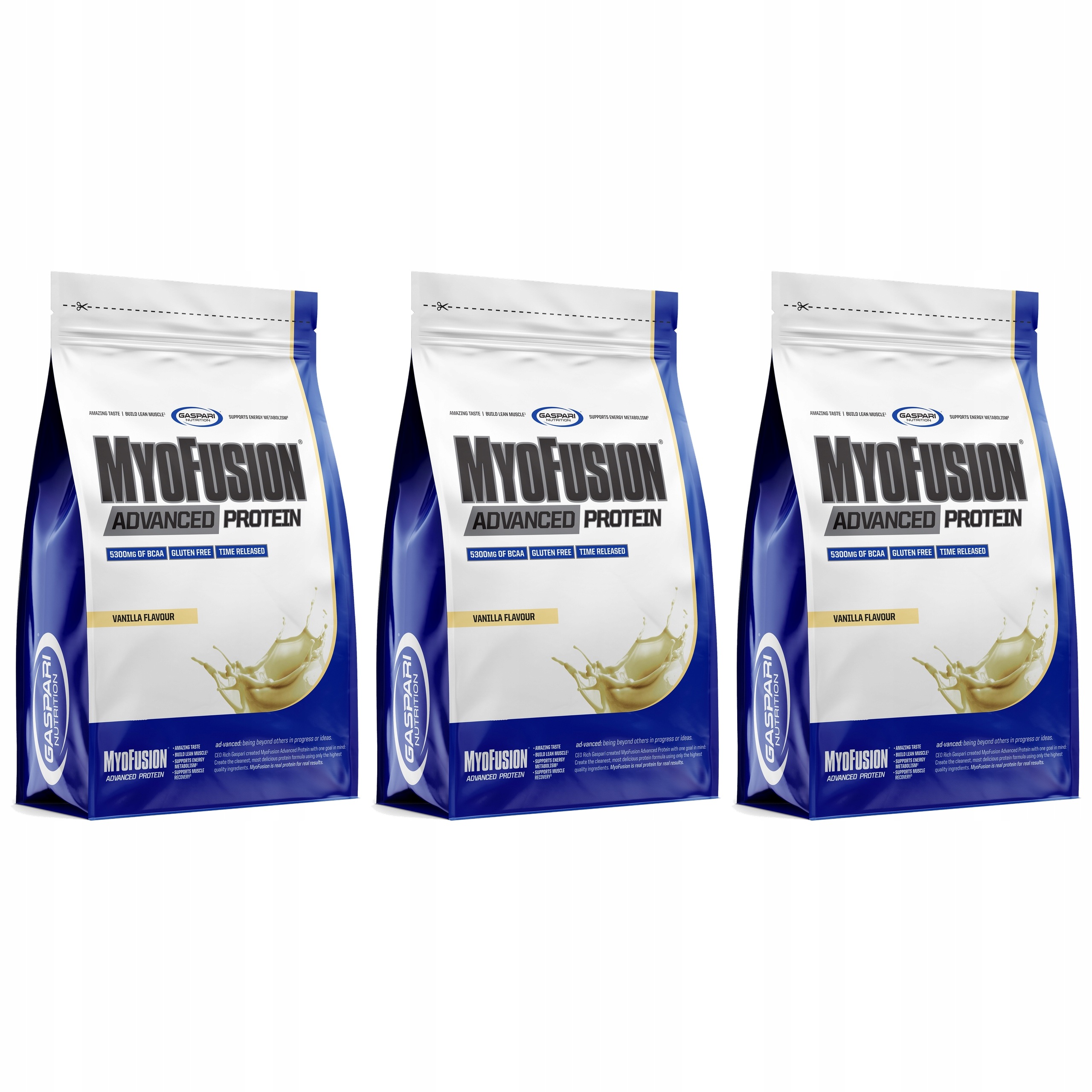 3x Proteinový koncentrát hydrolyzát 500 g Wpc Wpi Wph Gaspari Vanilka