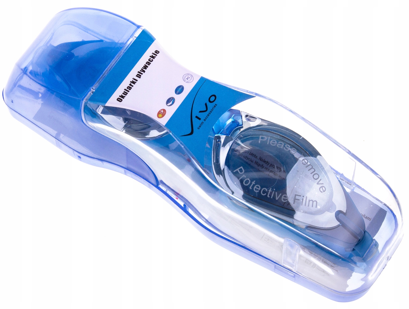 OKULARY PŁYWACKIE DO PŁYWANIA NA BASEN ANTI-FOG Stan opakowania oryginalne