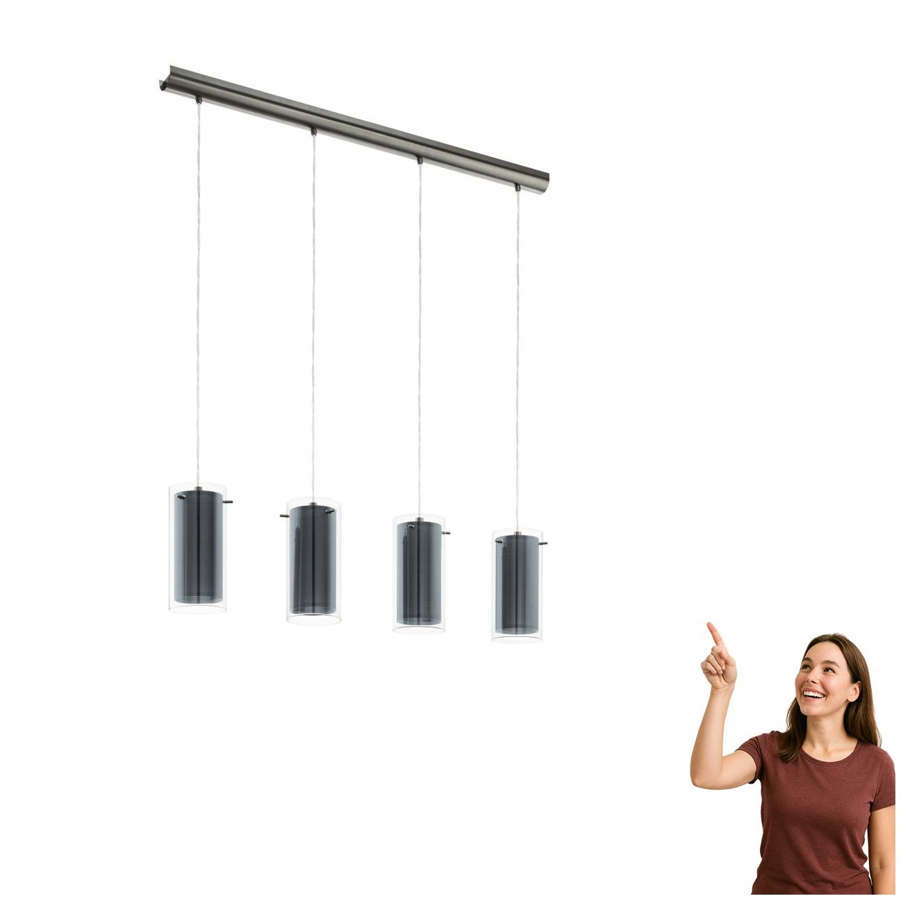 Závesná lampa Pinto Textil 99287 Eglo