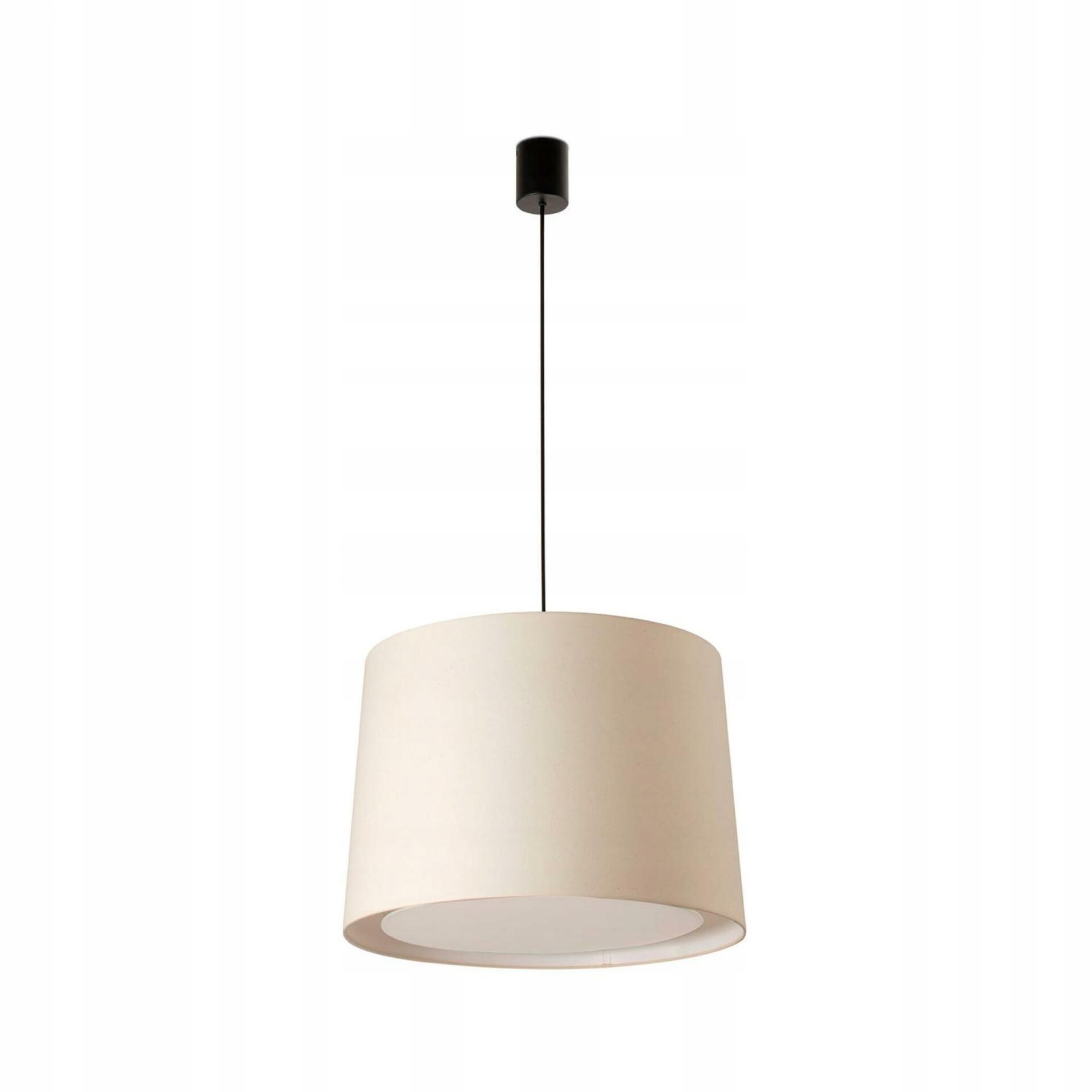 Závesné svietidlo Faro Conga, čierna/béžová, priemer 50 cm, E27, IP20