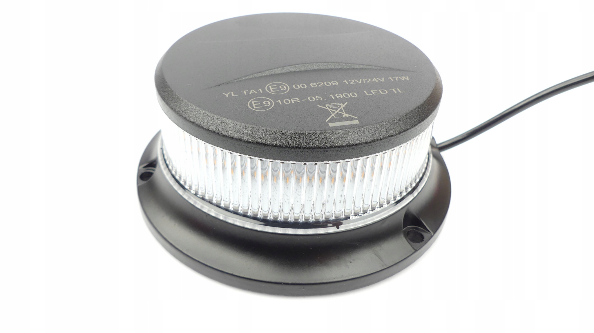 Lampa Błyskowa Kogut 18LED PICO Biała R65 Magnes Producent części KM