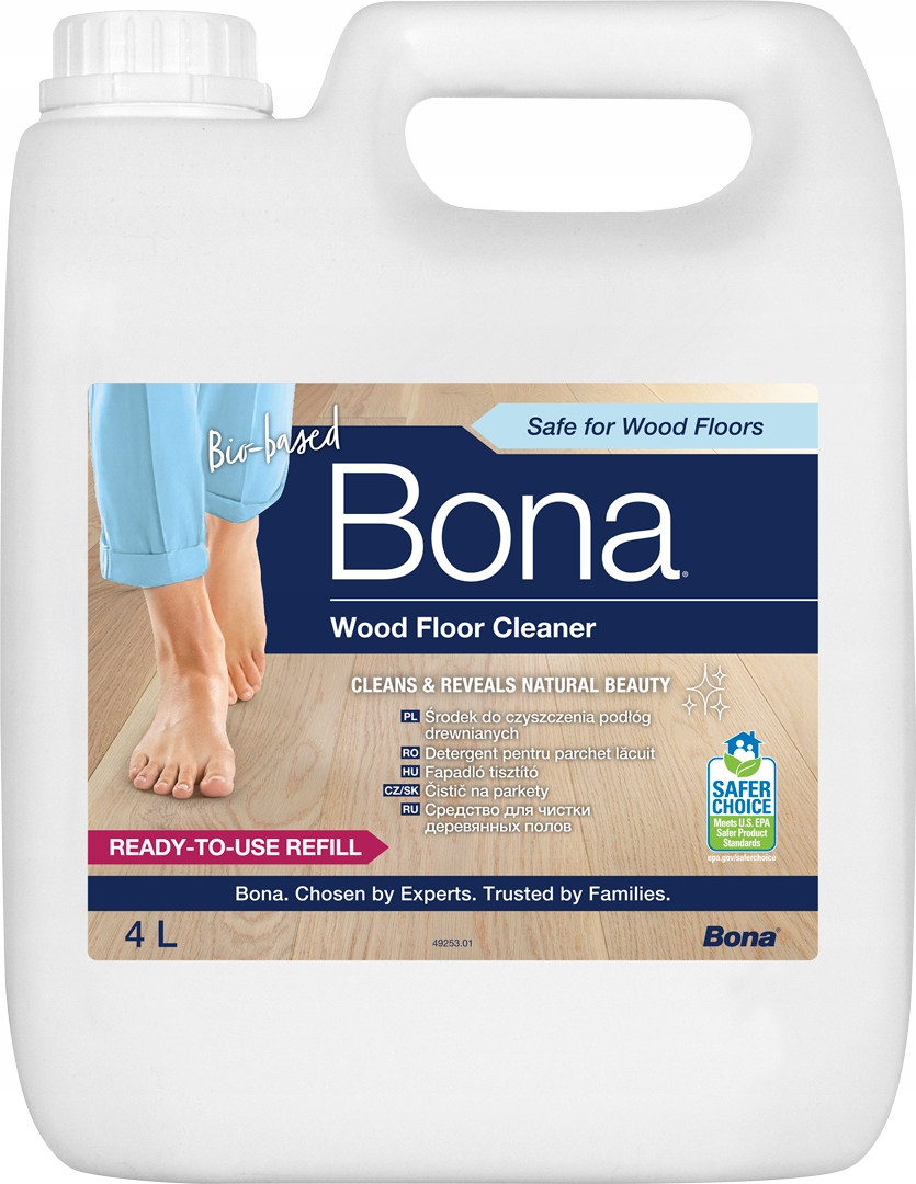 Bona Wood Floor 4L – prostředek na mytí a péči o dřevěné podlahy