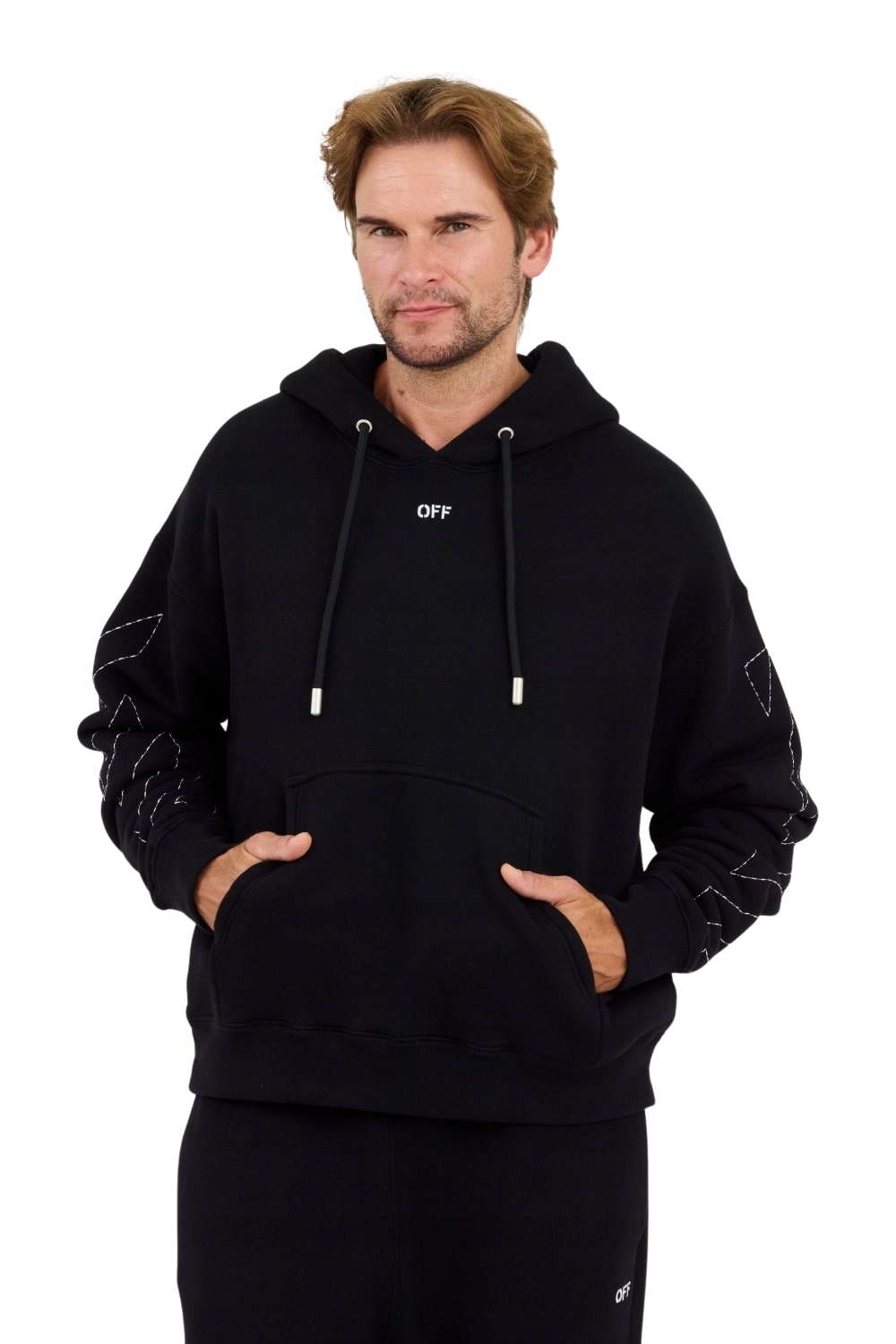 Off-white Černá mikina Stitch Arr Skate Hoodie S