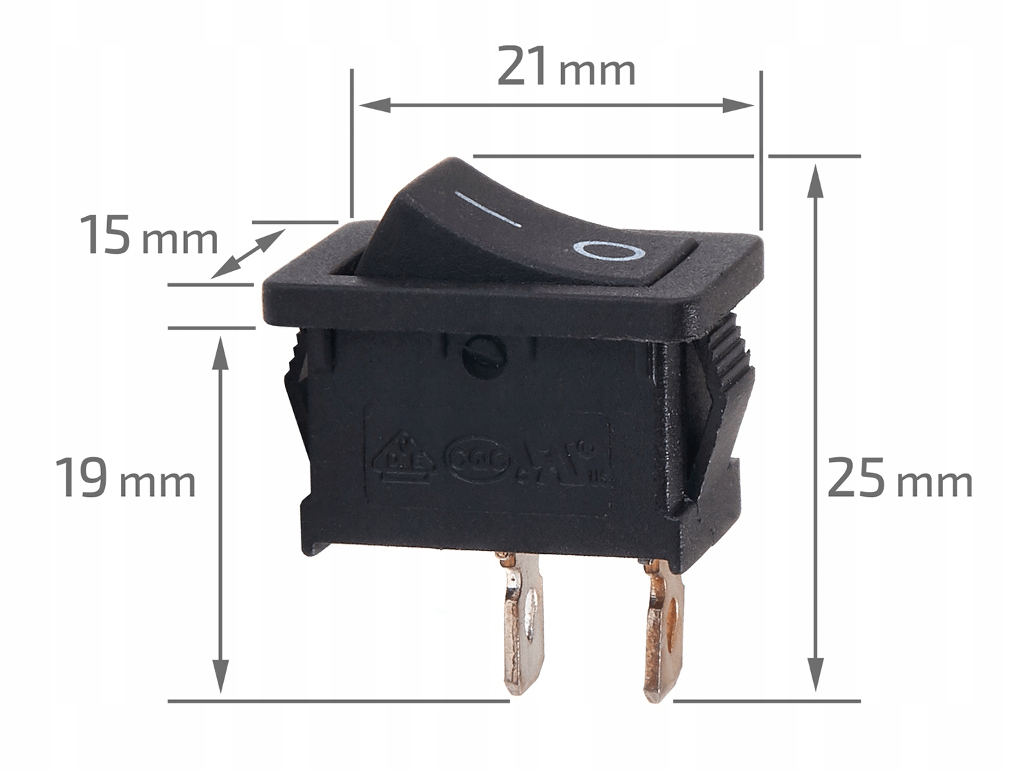 WŁĄCZNIK MEBLOWY PROSTOKĄT CZARNY ON/OFF DO LED Marka IdeaLed