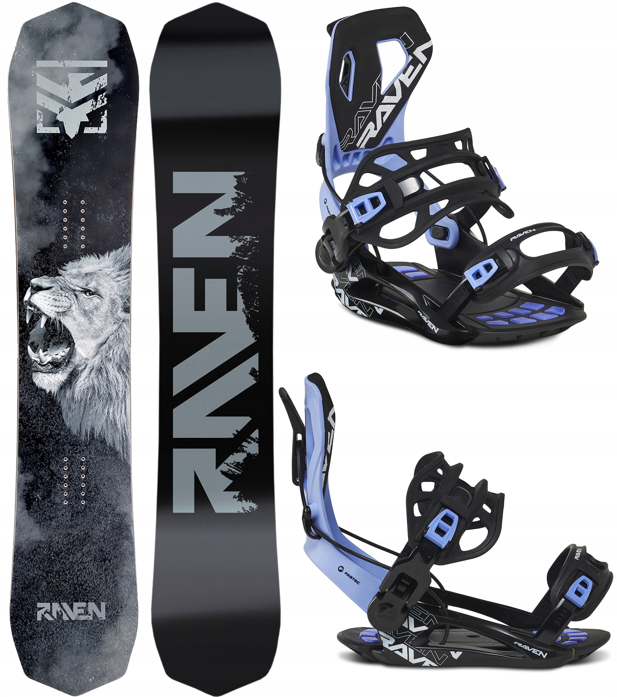 Snowboard Raven Lion 145cm wiązania Raven FT360 Ocean S
